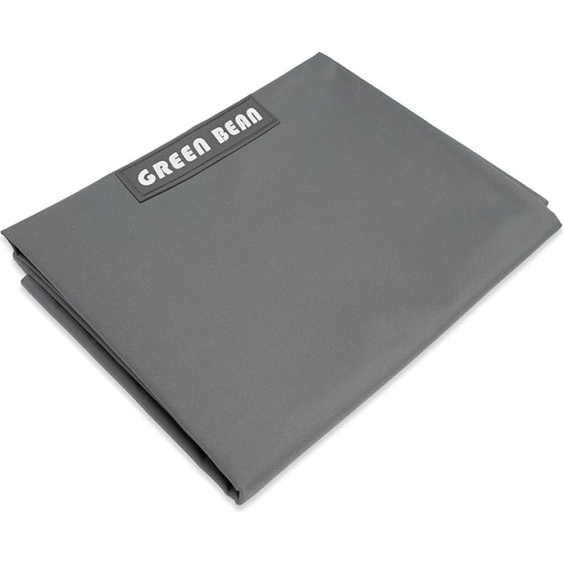 Green Bean Square XL Giant Bean Bag Cover, 120 x 160 cm, PVC Cover, Indoor and Outdoor Bean Bag Cover, Bean Bag Cover, Bean Bag Cover without Filling, Lounge Chair Cover, Washable, Grey