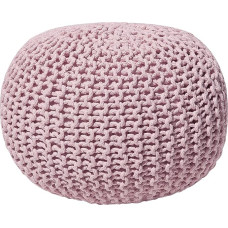 Beliani Trendy Conrad Ottoman in Pink Cotton 50 x 35 cm