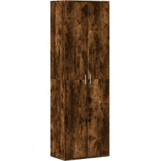 vidaXL Highboard Smoked Oak 60 x 35 x 180 cm Wood Material Sideboard, Side Cabinet, Tall Cabinet, Storage Cabinet, High Sideboard