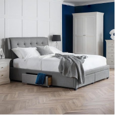 Julian Bowen Fullerton 4 Drawer Bed Grey King