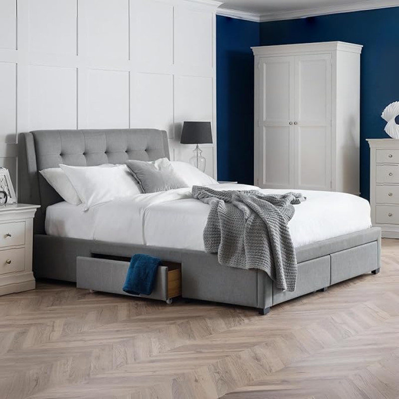 Julian Bowen Fullerton 4 Drawer Bed Grey King