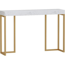 HADECOLL Console Table Marble Console Table, Modern Minimalist Console Hotel Sofa Table, Wall Table, 31.4 x 11.8 x 31.4 Inches