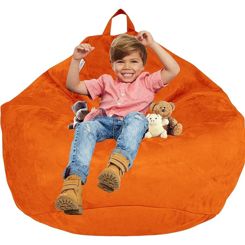 Delmach Extra Large Adult or Child Bean Bag Cover - Double Stitched - Heavy Duty Zip - Premium Microsuede