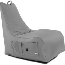 BuBiBag Gaming Bean Bag for Gaming with & Pockets, Lounge Cushion, Game Chair for Children and Adults, Beanbag Indoor and Outdoor - Magic Gambler (Grey)