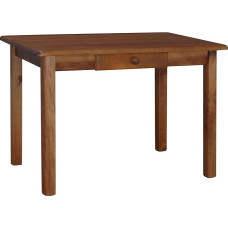k koma Dining Table with Drawer, Kitchen Table, Dining Table, Solid Pine Restaurant Oak (100, 80)