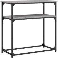 Makastle Console Table Hallway Table Decorative Living Room Bedroom Standing Shelf Side Table Sofa Table Entrance Table Behind Sofa, Grey Sonoma 75 x 35.5 x 75 cm Wood Material