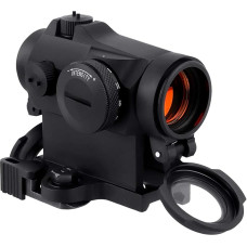 ToopMount Optical Rifle Scope Illuminated Red Dot Visor 1 x 24 mm Waterproof with Optical Anti-Reflective Coating Adjustable for Outdoor Sports Games