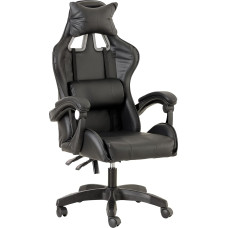 Baroni Home Gaming Chair, Ergonomic Office Chair, Padded Gaming Chair with Comfortable, Adjustable Backrest, Gamer Chair with Headrest and Lumbar Support, Black