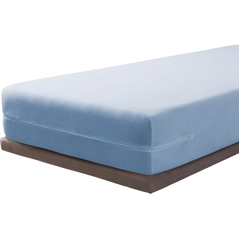 SAVEL 275 cm Terry Towelling 100% Cotton Elastic – Blue