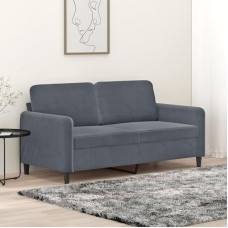 Willood 2-Seater Sofa with Sleep Function Couch for Living Room Bedroom Dark Grey 140 cm Velvet
