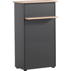 Schildmeyer Reception Counter 155642, Artisan Oak Decor/Black, 65.8 x 44 x 110.5 cm