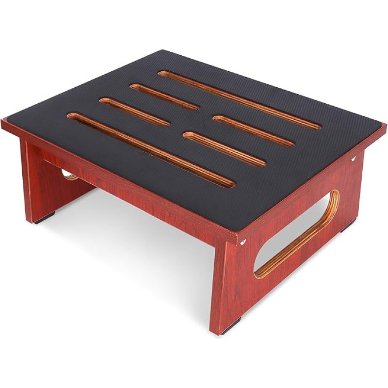 One Step Stool for Adults 6.9 Inch with Non-Slip Rubber Tread Indoor/Outdoor Wooden Step Stool, 450 lbs Load Capacity, Suitable for Kitchen, Bathroom, Bedroom, etc