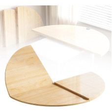 Große Runde Tischplatte, Faltbare Tischplattenverlängerung, Holz Ersatz Desktop mit versteckten Scharnieren, für Küche, Esszimmer, Terrasse, Bankett, Keine Beine(Natural,160cm/63in)