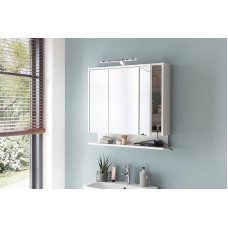 Schildmeyer Carlos 149547 Mirrored Cabinet Wood 74.5 cm White with Shelf