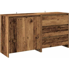 vidaXL 2-Piece Sideboard Reclaimed Wood Look Wood Composite Chest of Drawers Cupboard Hallway Cupboard Sideboard Kitchen Cabinet Living Room Furniture