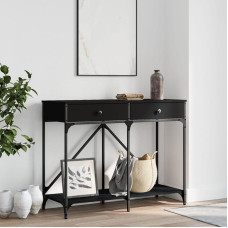 Gecheer Console Table Console Side Table Hallway Table Sideboard Storage Table Sofa Table Wall Table Hallway Table Wooden Table Entrance Table 100 x 39 x 78.5 cm (W x D x H) with 2 Drawers and 1 Shelf