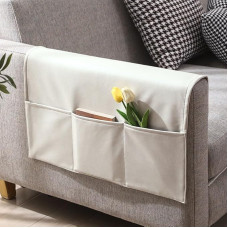 haozaikeji Armchair Remote Holder Tidy Non-Slip Leather Armrest Organizer for Couch Chair Caddy TV Remote Hanging Storage Bag Armrest Cover with 3 Pockets for