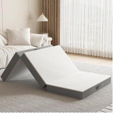 MOLPHIT Folding Mattress 75 x 195 x 10 cm Medium Firm Folding Mattress Guest Bed Folding 10 cm Thick with Washable Cover for Travel, Camping, Floor, Guest Bed, Mattress