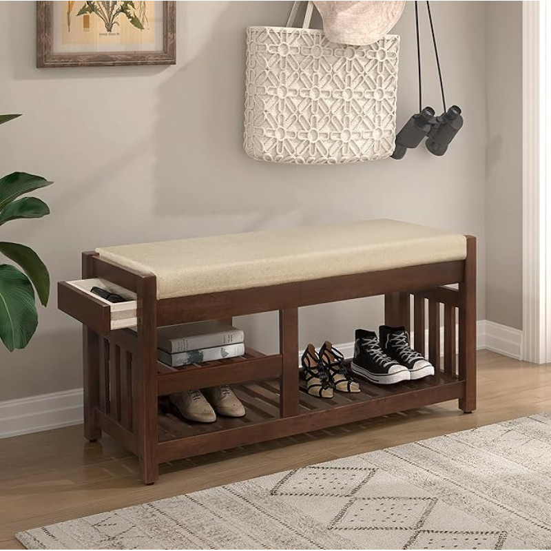 Lexicon Balmoral Bench Dark Walnut