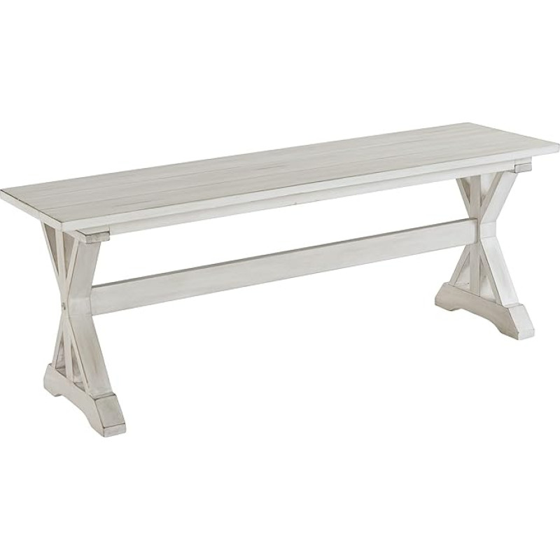 Boraam Jamestown Antique White Dining Bench