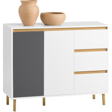 SoBuy FSB69-W Sideboard Kitchen Cupboard Chest of Drawers Cabinet Hallway Cabinet Buffet Storage Cabinet Shoe Cabinet Side Cabinet Lowboard TV Cabinet White W x H x D x H x D x H x D x D x H x D x H x