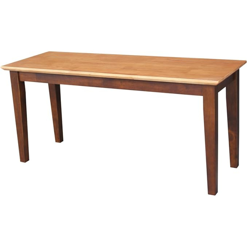 International Concepts Shaker styled bench cinnamon/espresso.