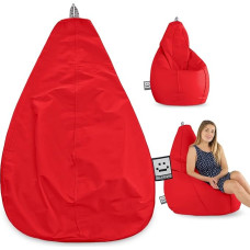 Happers Bean Bag Pear without Filling Faux Leather Indoor Red XL