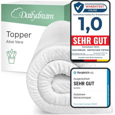 Dailydream Visco-Elastic Mattress Toppers, Aloe Vera, with Memory Foam Effect