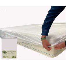 Tencel Waterproof and Breathable Mattress Protector, White, 140 x 190/200 cm