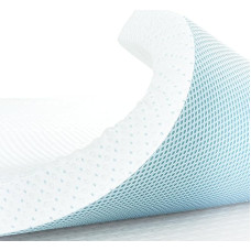 CHUN YI Double Memory Foam Mattress Topper with Non-Slip, Ventilated Hypoallergenic Bamboo Cover, Soft, Flexible Memory Foam Design for Pressure Relief, White (7.5 cm, 135 x 190 cm)