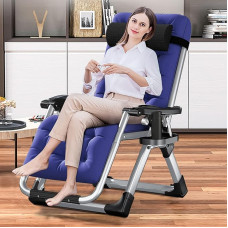 LILYPELLE Bequemer Klappstuhl, zusammenklappbarer Loungesessel für Schlafzimmer und Wohnzimmer, zusammenklappbare Liegestühle mit abnehmbarem Kissen für drinnen und draußen