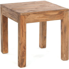 DESIGN DELIGHTS Rustic Square Coffee Table, 50 Inches, Recycled Wood, Solid, 50 x 50 x 50 cm (H x W x D), Side Table