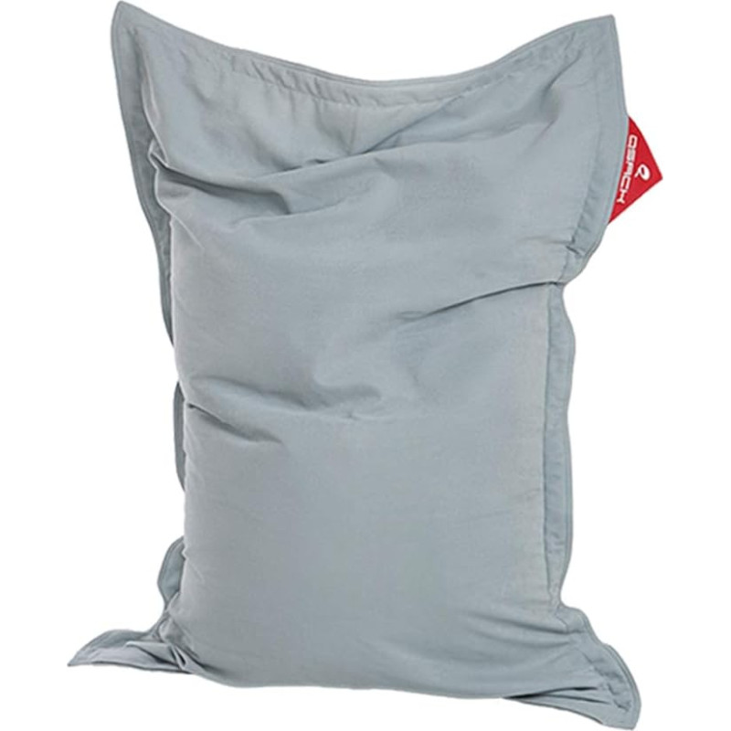 QSack Indy Children's Bean Bag with Bean Bag Inner Cover, Tested for Harmful Substances EPS Toxproof Micro Beads, 100 x 140 cm Bean Bag for Children, Blue Grey