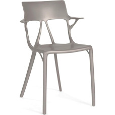Kartell A.I. Chair Polypropylene Metallic Grey 55 x 59 x 94 cm Set of 2