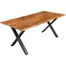Riess Ambiente Mammut Nature Solid Wood Dining Table 180 cm Acacia Tree Edge 2.6 cm Table Top