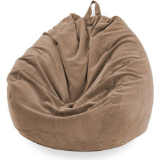 AMGJ Bean Bag Cover without Filling, Bean Bag Cover Made of Corduroy Fabric, Bean Bag Cover for Children and Adults, Brown, 100 x 120 cm