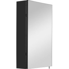 Croydex Dawley Single Door Cabinet, Bathroom Cabinets with Mirror, Stylish Matte Black Finish, Bathroom Mirror Cabinets, Wall Mounted, Two Adjustable Shelves, Easy Hanging 'n'