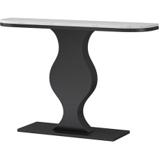 Moderner schwarzer Eingangstisch, Konsolen- und Sofatisch für Wohnzimmer, Flur und Eingangsbereich – stilvoller dekorativer Akzenttisch, 80 cm, perfekt für Moderne Häuser