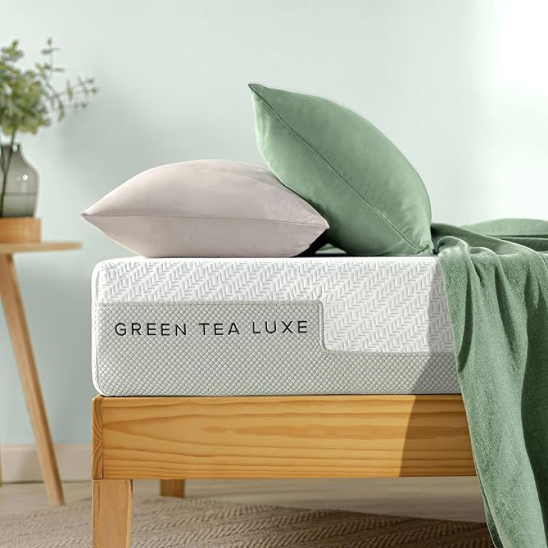 Zinus Memory Foam Mattress with Green Tea Luxe | 7-Zone Adjustable | 150 x 200 cm | Height 20 cm | Oeko-Tex
