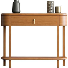 Narrow Modern Console with Drawer Entrance Table Solid Pine Hallway Table Sofa Table for Hallway, Living Room, Bedroom