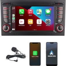 HLLECARMO autoraadio Audi A4 S4 RS4 Sportback Radio Car Audio traadita Carplay ja Android auto 7-tollise puuteekraaniga Mirror Link Bluetooth RDS AM / FM USB DSP Subw EQ SWC