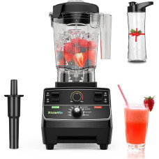 BioloMix kõrgtehnoloogiline blender 2200 W, isepuhastuv funktsioon, 2 l mahuti ja 600 ml reisimikser - BPA-vaba smuuti mikser