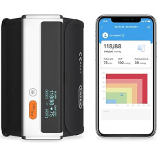 ViATOM Armfit Plus ülemise käe vererõhu monitor koos EKG-ga, traadita südame tervise monitor, vererõhu ja EKG mõõtmine, piiramatu salvestusruum, tasuta rakendus iOS ja Android jaoks