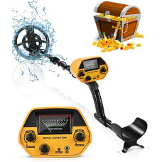 HIUYRFS Metal Detectors High Accuracy Metal Detector Waterproof Gold Detector Height Adjustable 78-108 cm with 25 cm Search Coil and Headphone Jack 20 cm Max Depth for Children and Adults