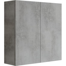 Mama Store Double ERA Wall Cabinet with 2 Doors and Push and Pull Opening System, Laminated, L 68 x D 22 x H 71 cm, Wood, Concrete Grey, P