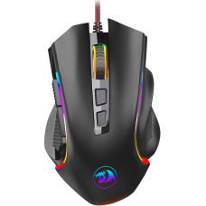 Redragon M602 RGB Gaming-Maus mit Kabel, RGB-Spektrum-Hintergrundbeleuchtung, ergonomische Maus, Griffin-programmierbar mit 7 Hintergrundbeleuchtungsmodi, bis zu 7200 DPI für Windows PC (schwarz)