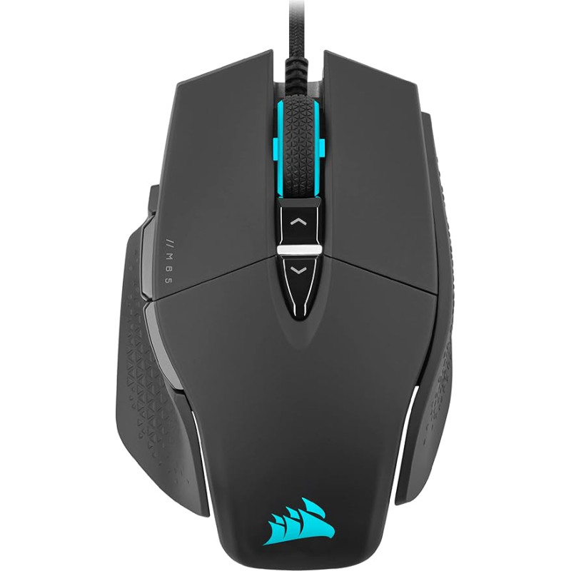 CORSAIR M65 RGB Ultra Wired Tunable FPS Gaming Mouse - 26,000 DPI - Optical Switch - Weight System - AXON Hyper-Processing Technology - iCUE Compatible - PC, Mac, PS5, PS4, Xbox - Black