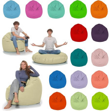 HomeIdeal 2-in-1 Bean Bag, Floor Cushion for Adults and Children, for Gaming or Relaxing, Indoor and Outdoor Use, Waterproof, with EPS Beads