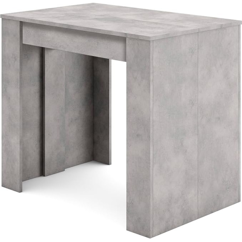 Skraut Home Extendable Table, Multifunctional Extendable Table, 220 cm, For 10 Guests, Dining Room Tables, Modern Style, Cement