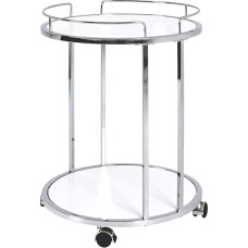 HAKU Furniture Trolley, Chrome/White, 60x45x60 cm